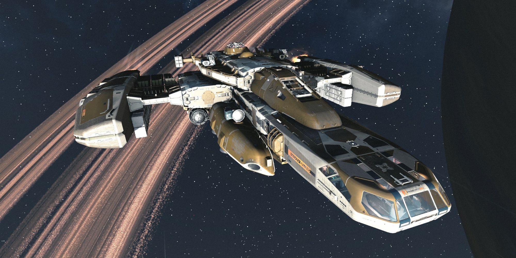 The Star Eagle In Outer Space Near A Planet in Starfield