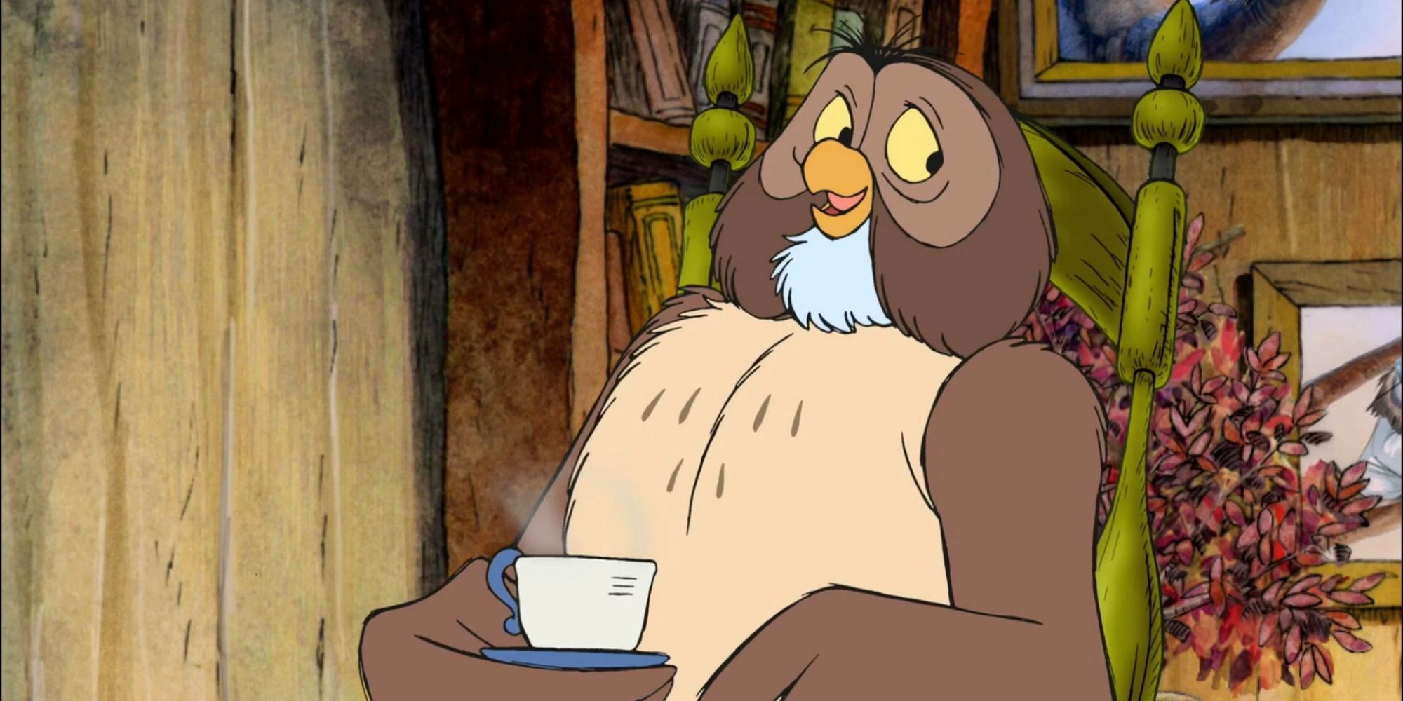 The Tiger Movie Screenshot Of Owl Drinking Tea
