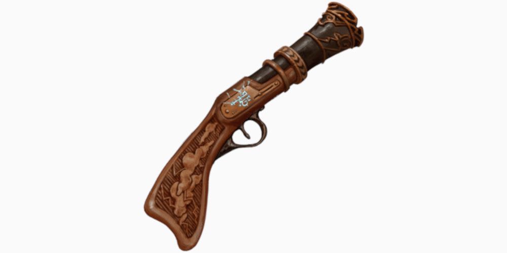 A fantasy-style blunderbuss type gun