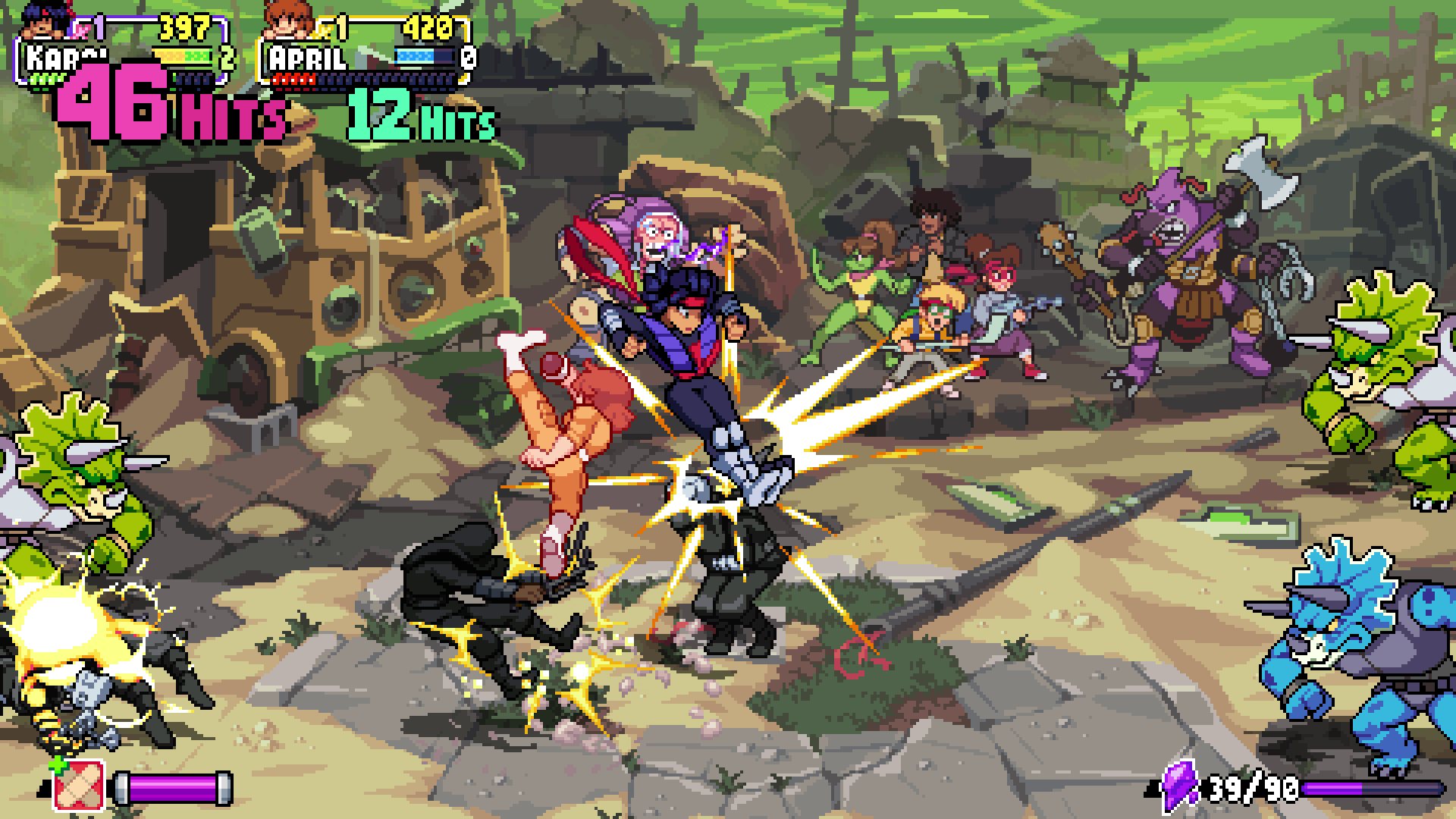 Karai in the Dimension Shellshock DLC for Shredder's Revenge.