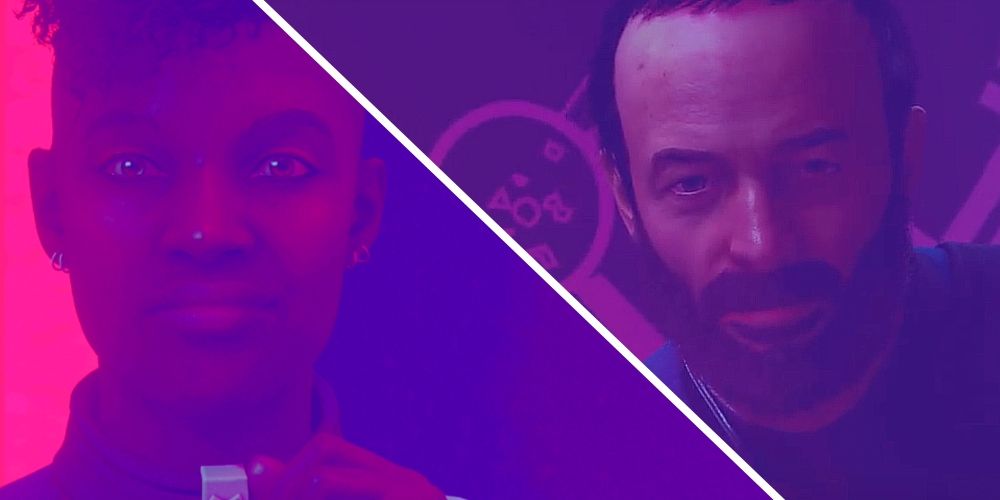 Split image of NPCs Zola and Arthur in Starfield