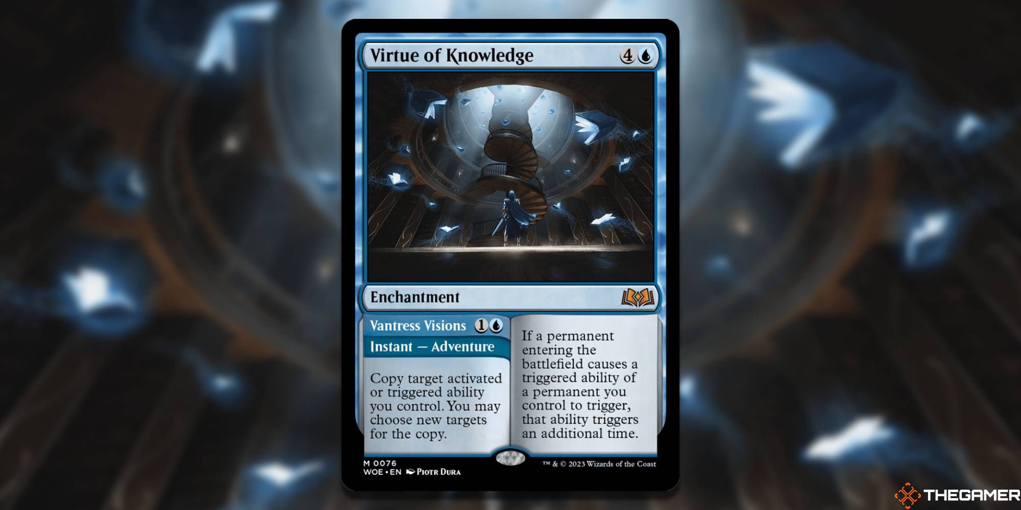 Virtue of Knowledge card and artwork in MTG