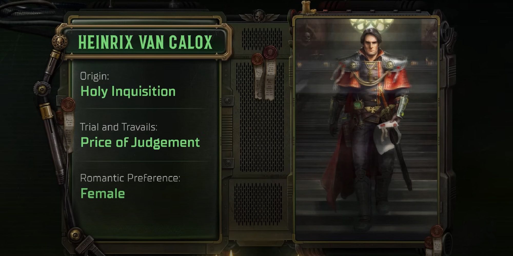 warhammer 40000 rogue trader heinrix van calox