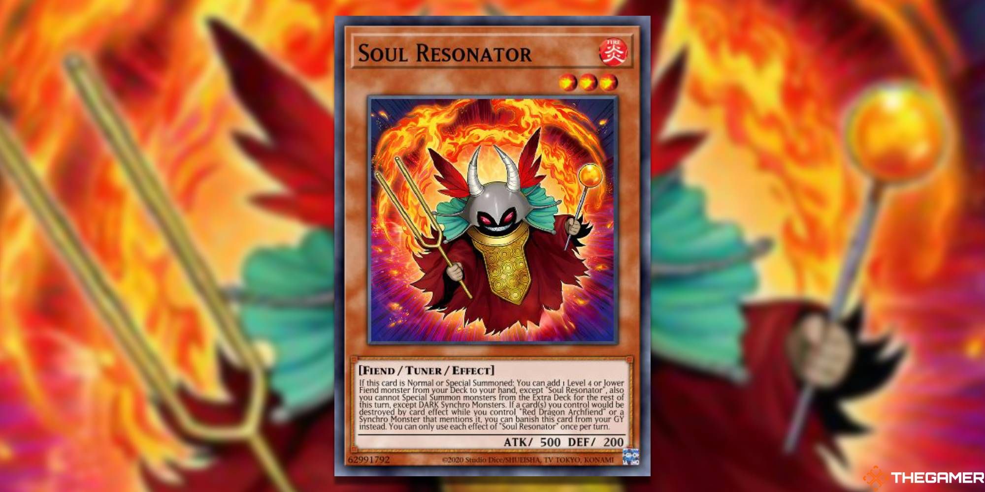 YGO Soul Resonator card and art background