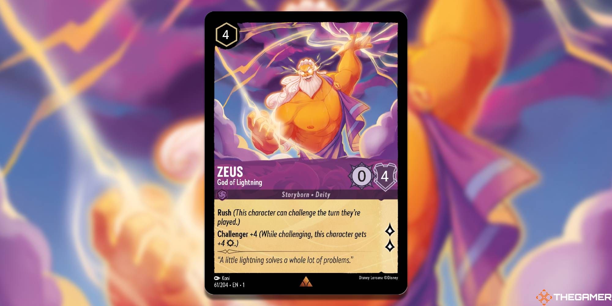 zeus, god of lightning
