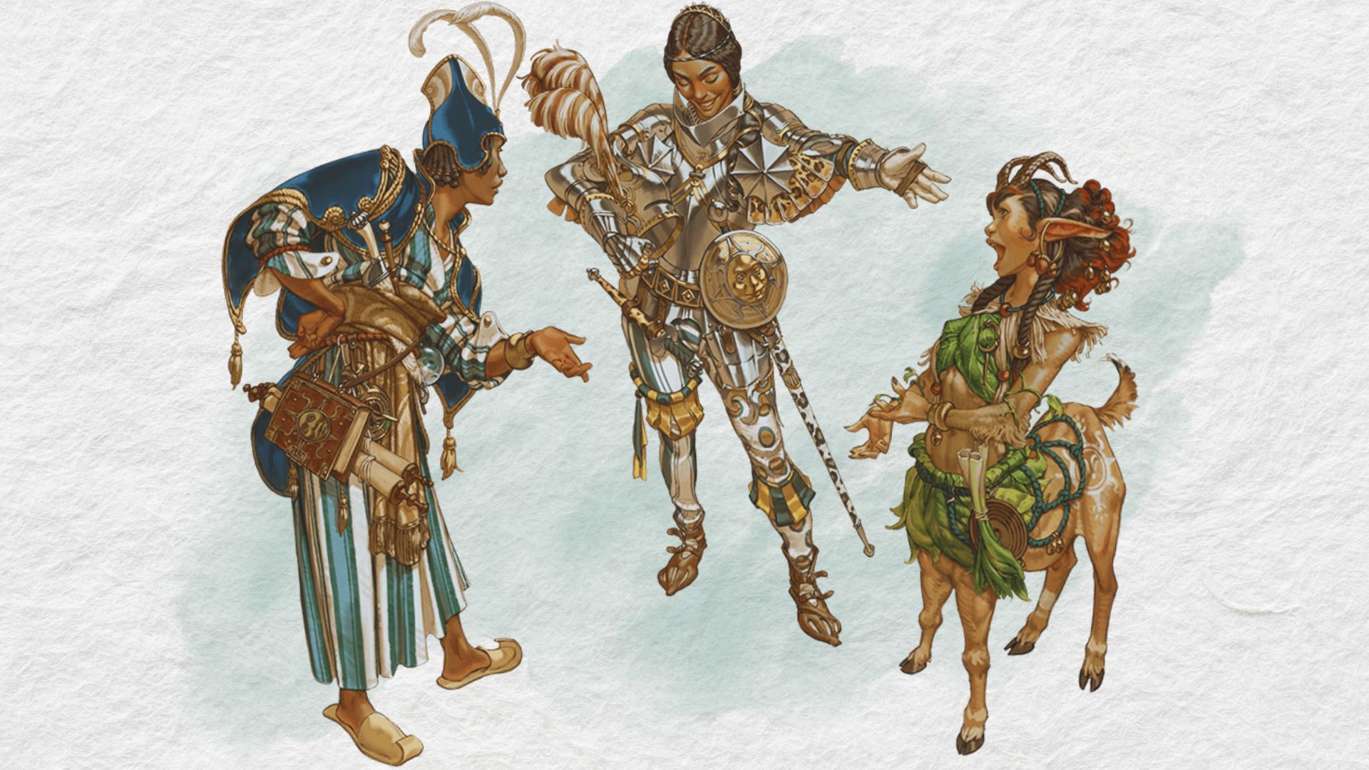Dungeons & Dragons - Three glitch characters converse with each other