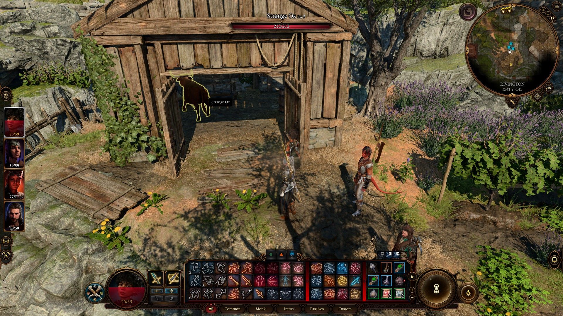 Baldur's Gate 3 Strange Ox In Barn In Rivington
