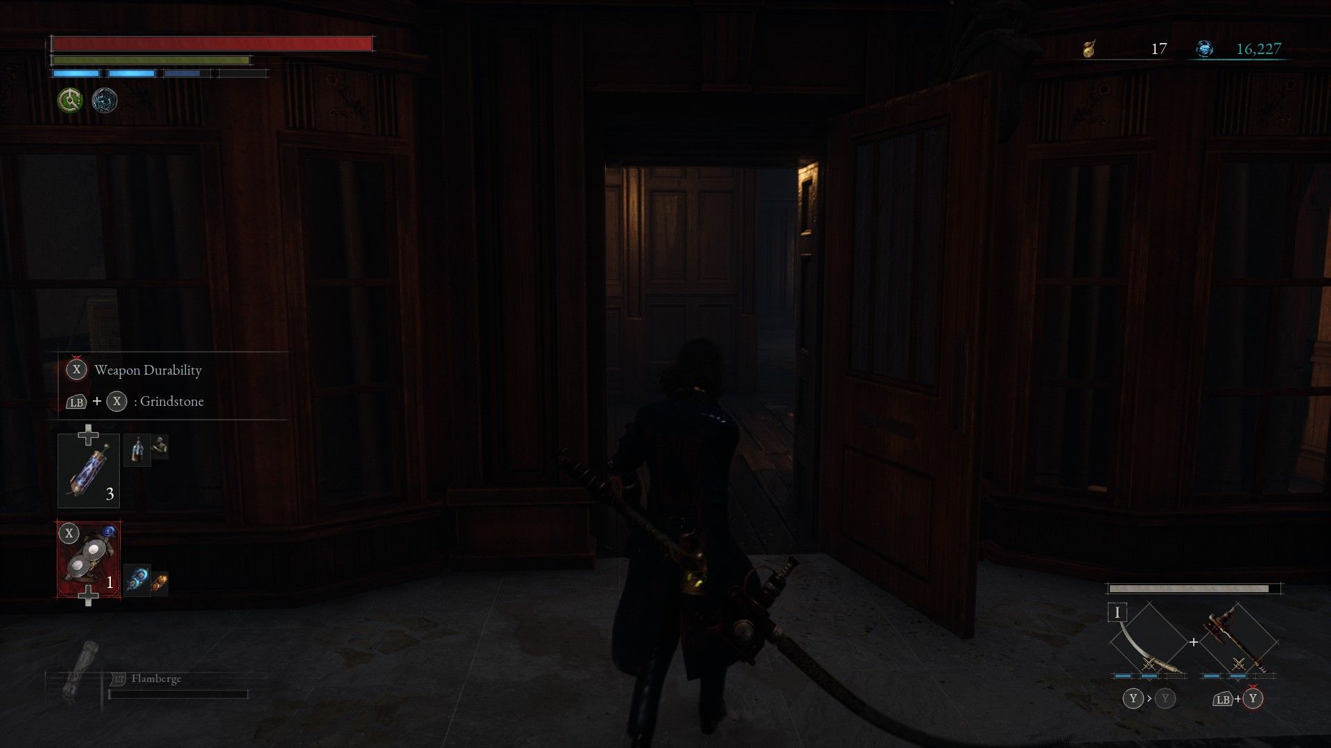 P finds door into Clemence's from the back in Lies of P