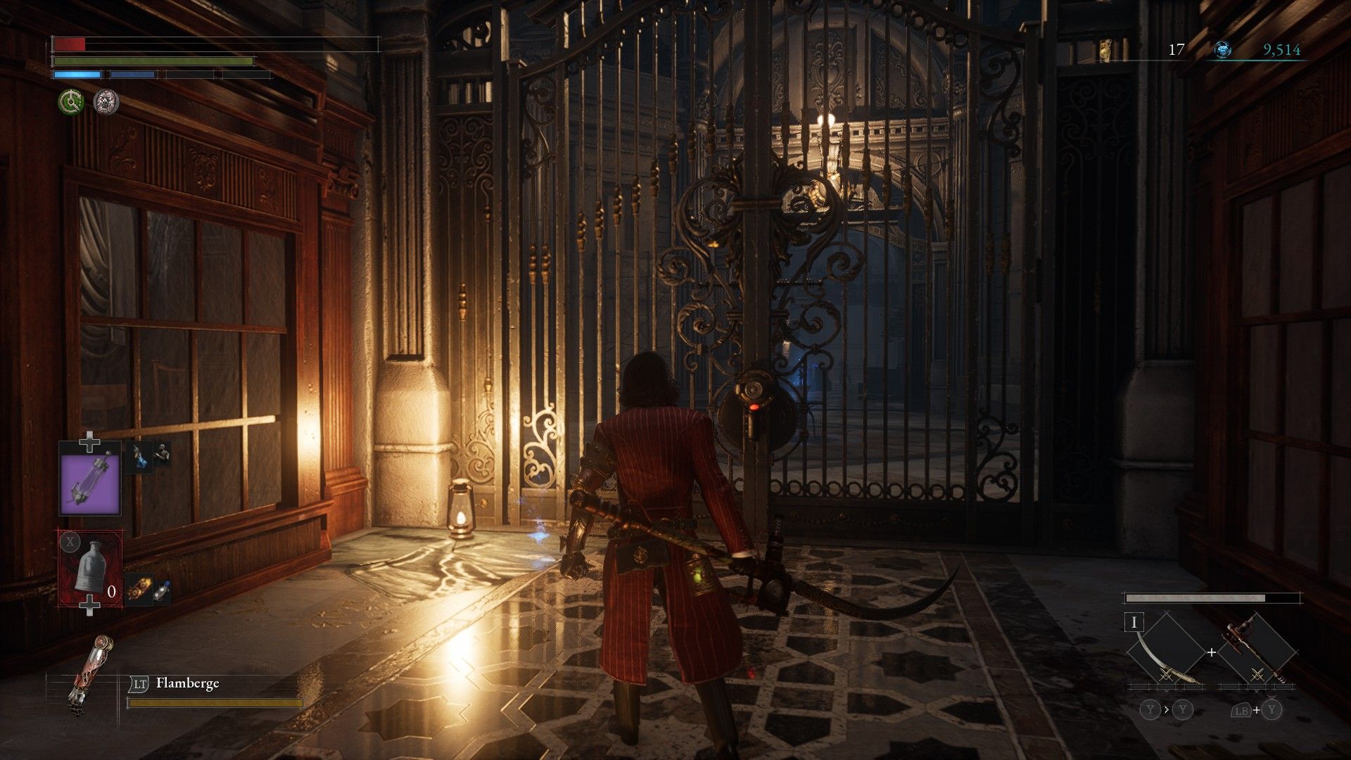 P finds shortcut gates linking the Arcade Stargazer and the door to the Grand Exhibition in Lies of P