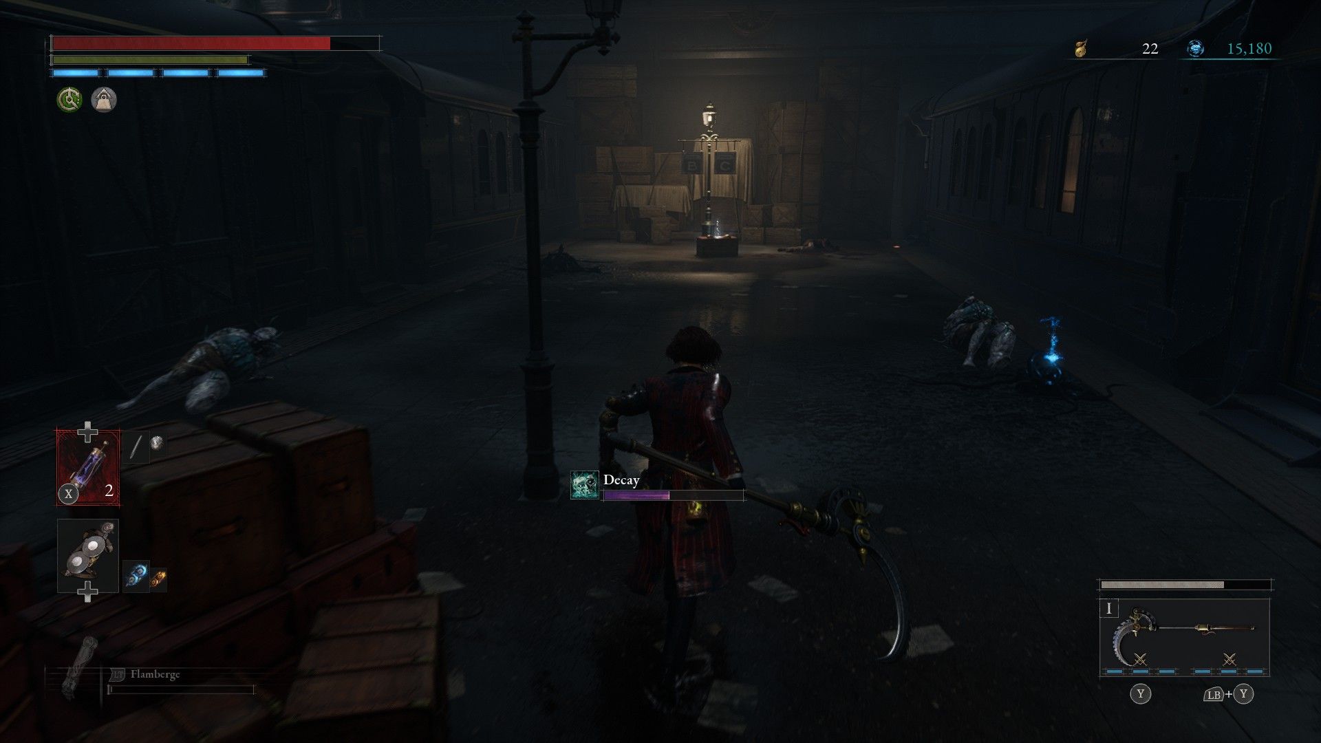 P dashes toward chest containing Quartz in Krat Central Station