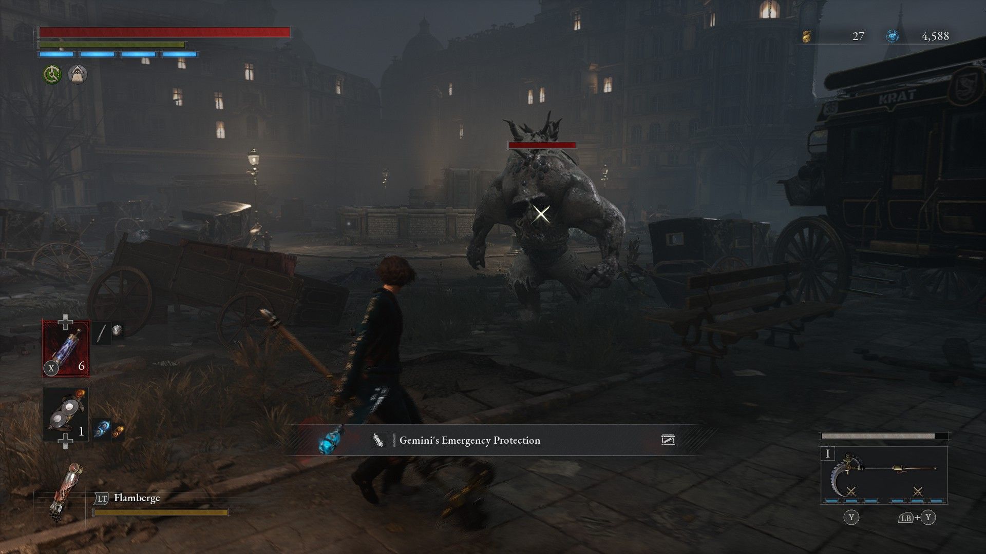P picks up Gemini's Emergency Protection and locks onto giant carcass in Lies of P
