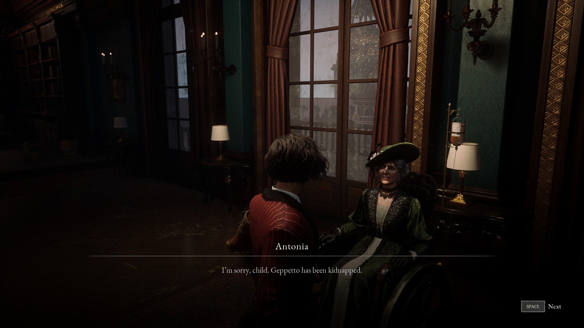 Antonia tells P that Geppetto has been kidnapped after Hotel Attack in Lies of P