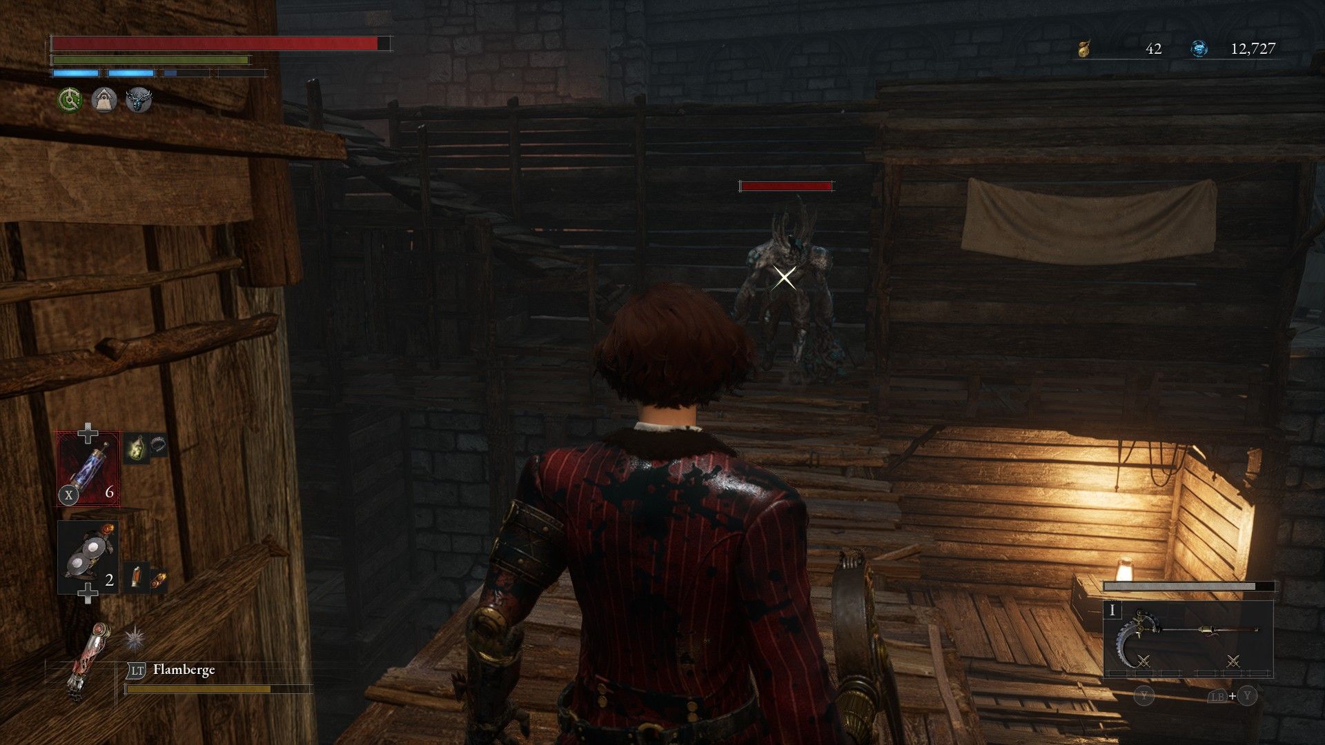 P locks onto Hammer Carcass patrolling bridge and guarded by artillery in Lies of P
