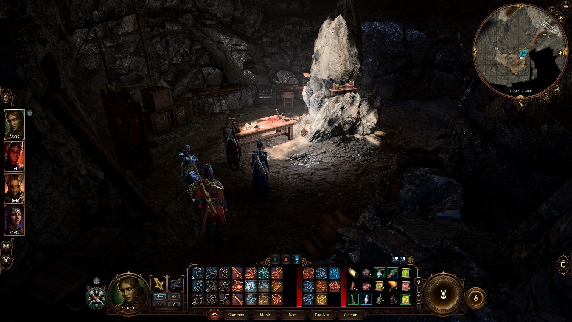 Baldur's Gate 3 Whispering Depths cave