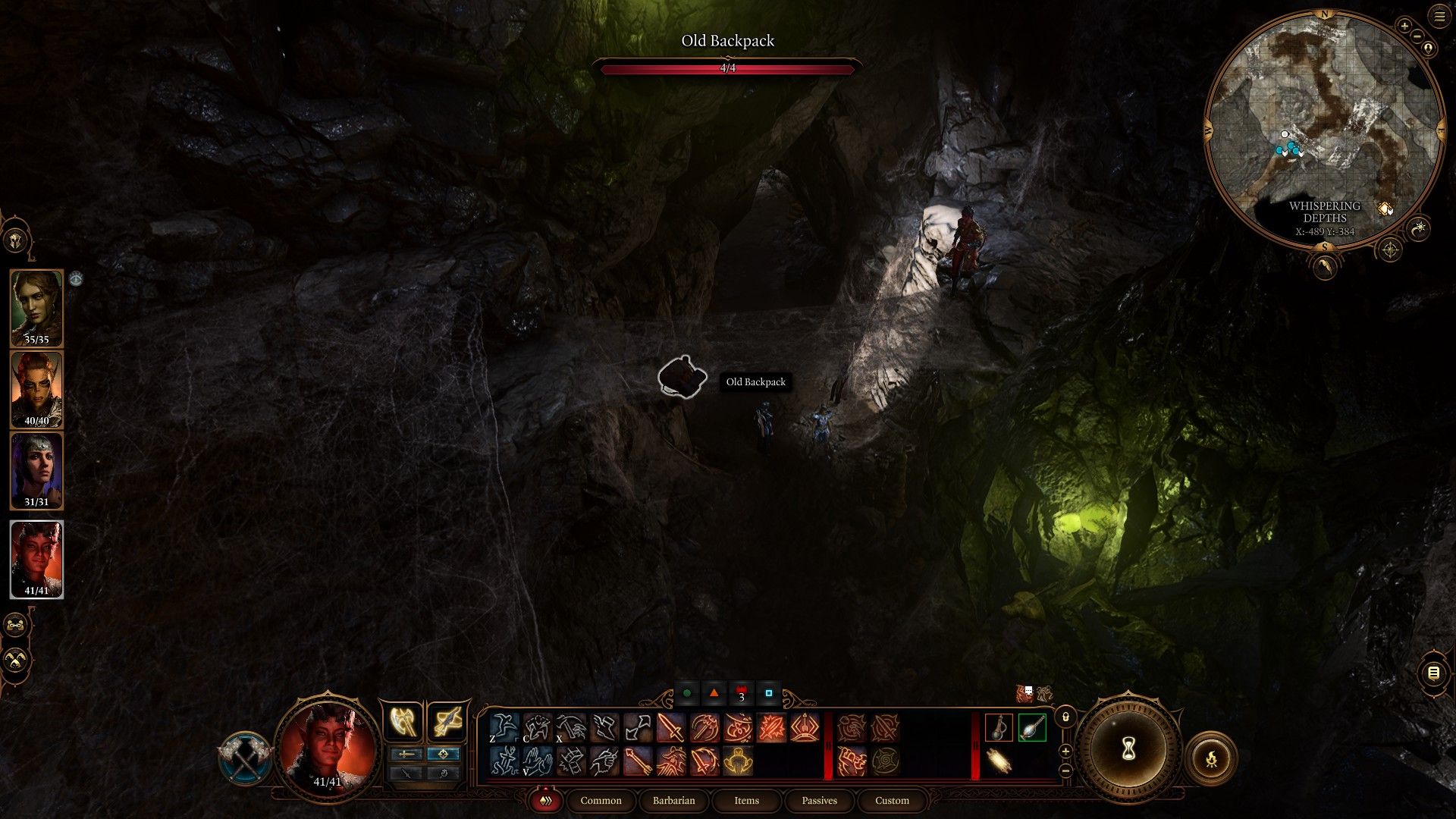 Baldur's Gate 3 Whispering Depths Karlach Going Towards Backpack