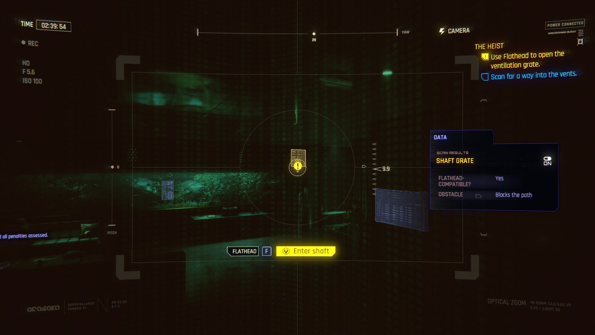 Cyberpunk 2077 Scanning Hotel Room With Flathead