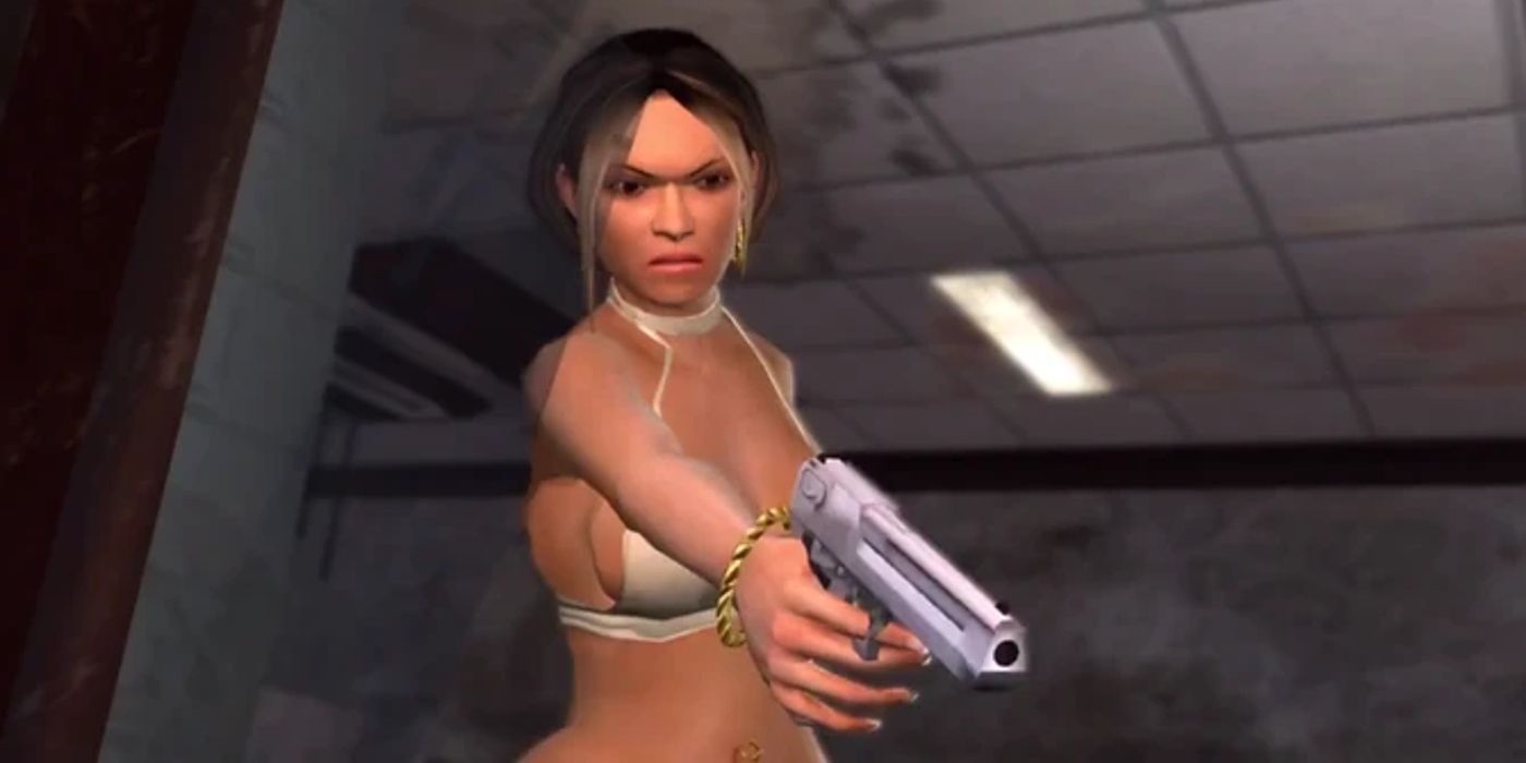 Image of Tanya Winters Pointing a Pistol
