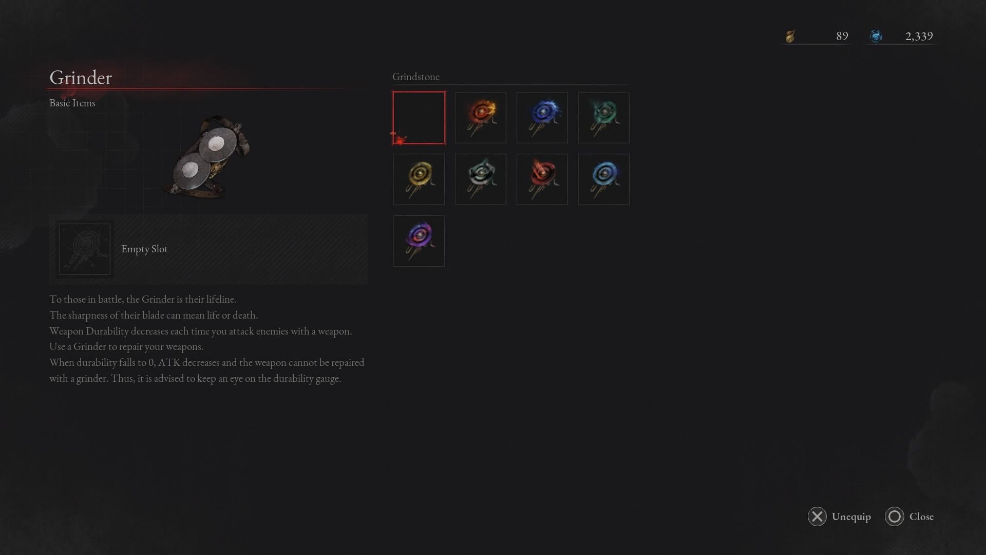 A list of all Special Grinstone available in Lies of P