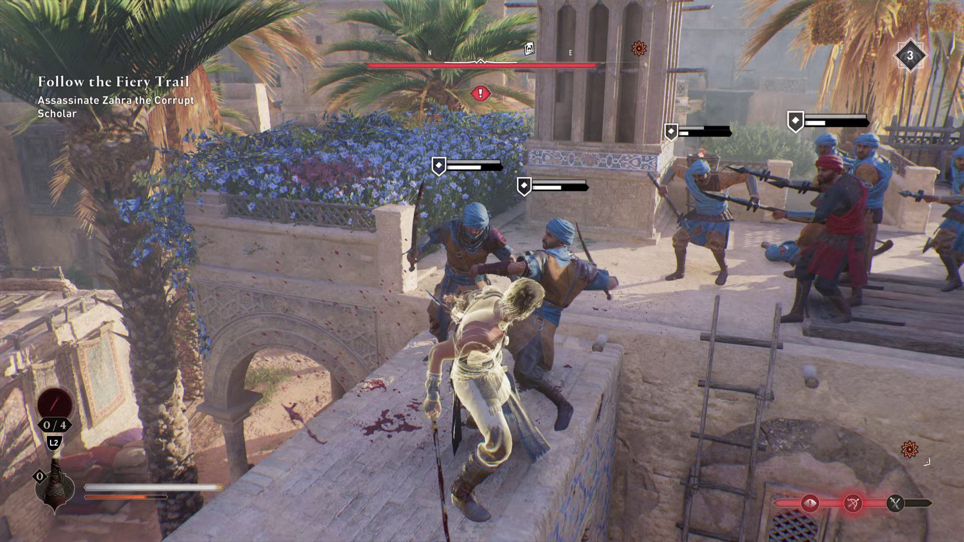 Fighting a lot of guards in AC Mirage.