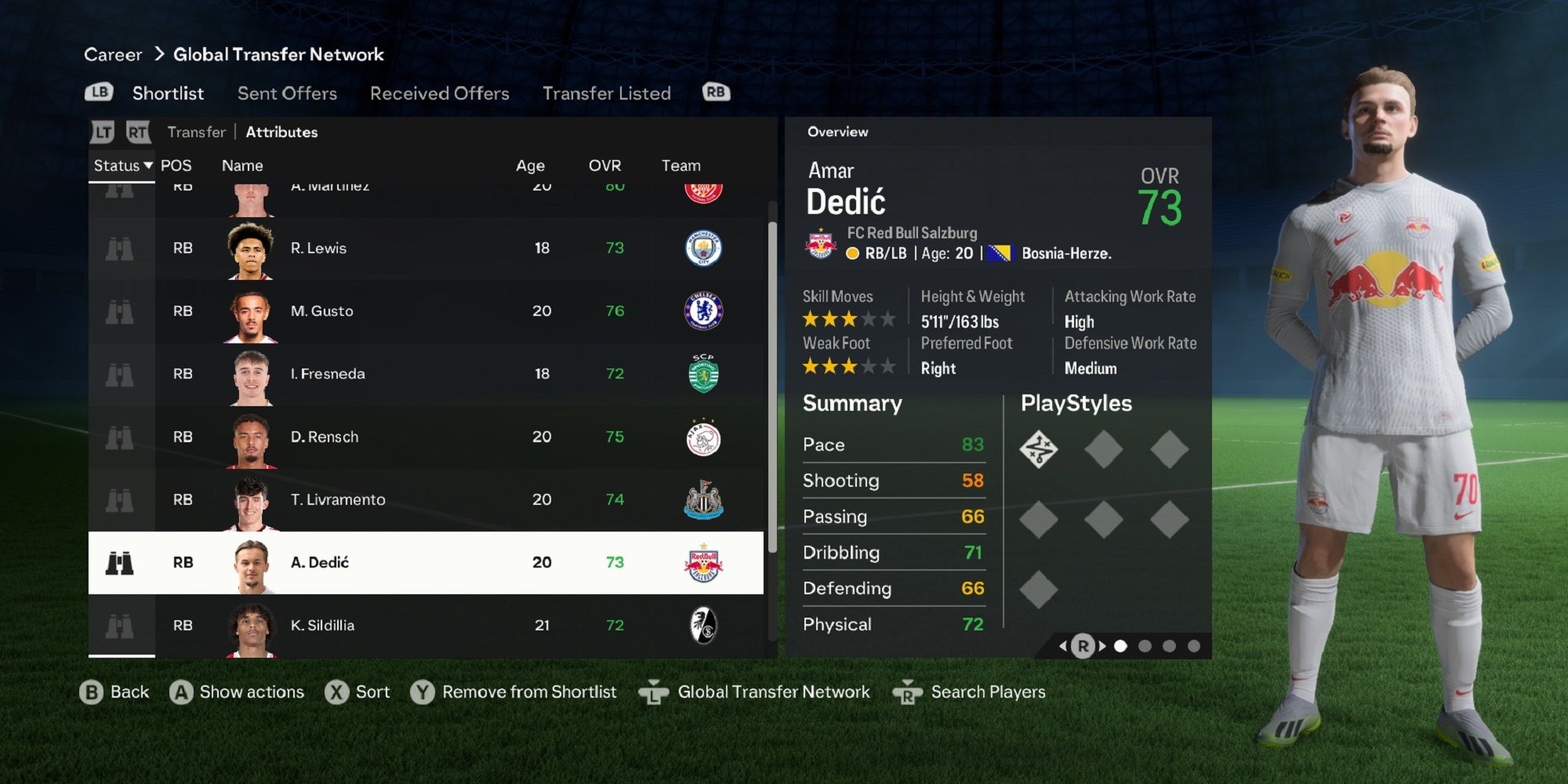An image of Amar Dedic in EA Sports FC 24-1