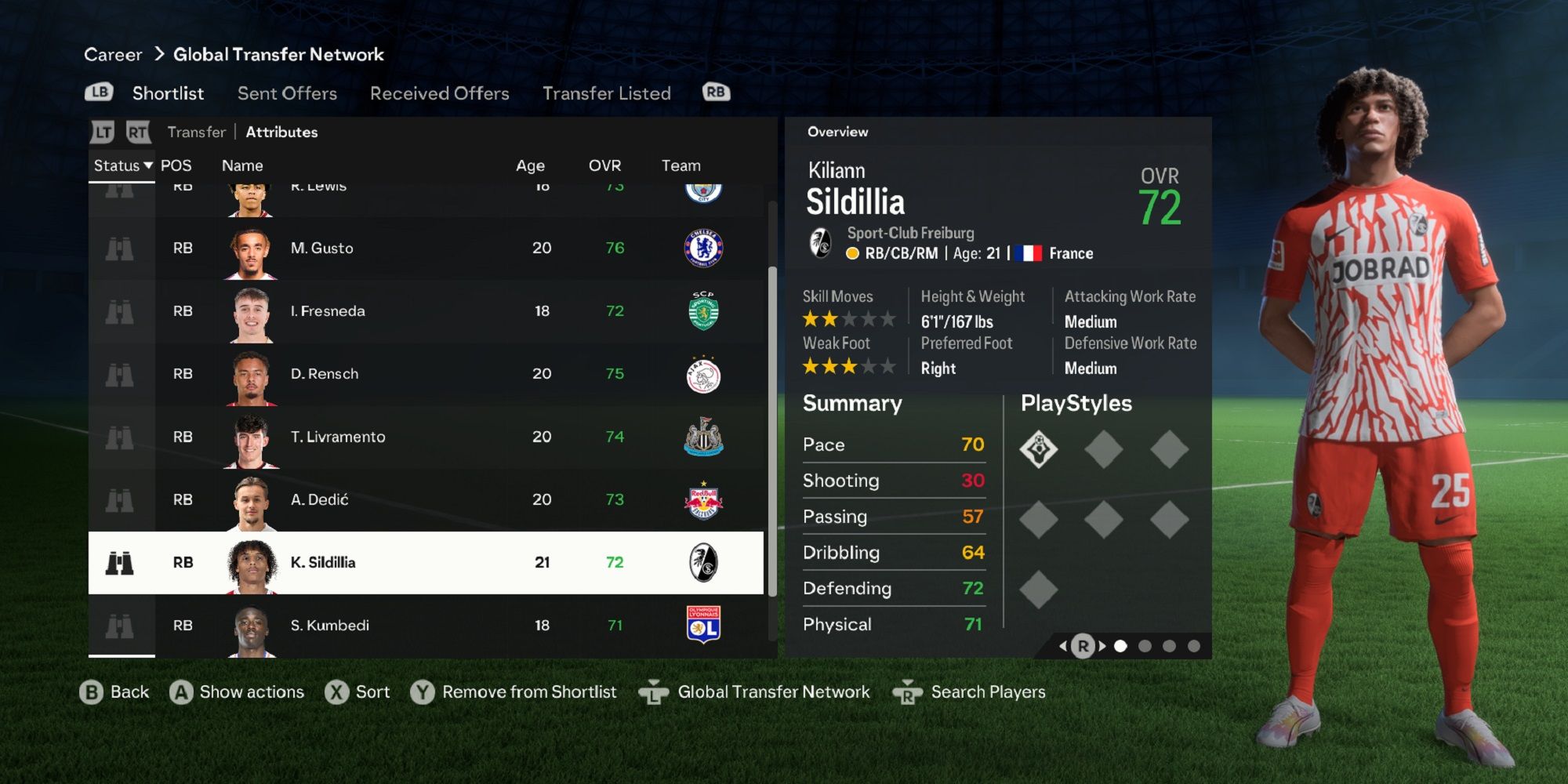 An image of Kiliann Sildillia in EA Sports FC 24-1