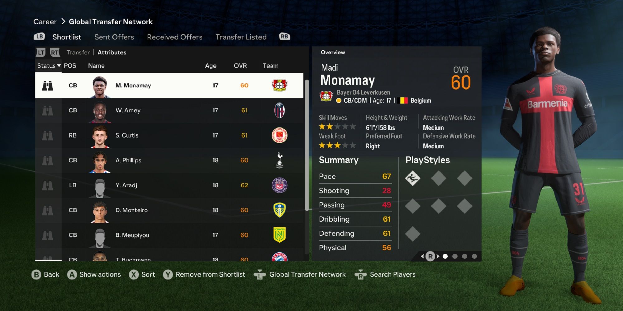 An image of Madi Monamay in EA Sports FC 24
