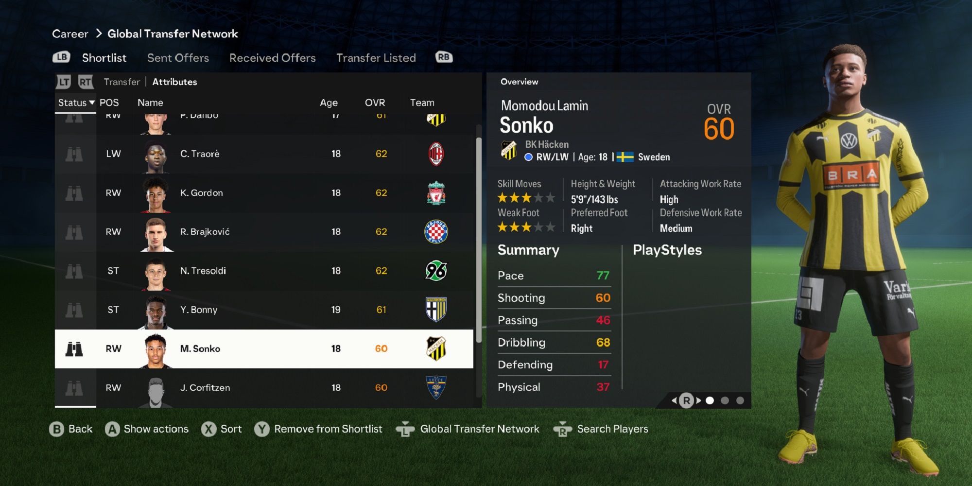 An image of Momodou Lamin Sonko in EA Sports FC 24