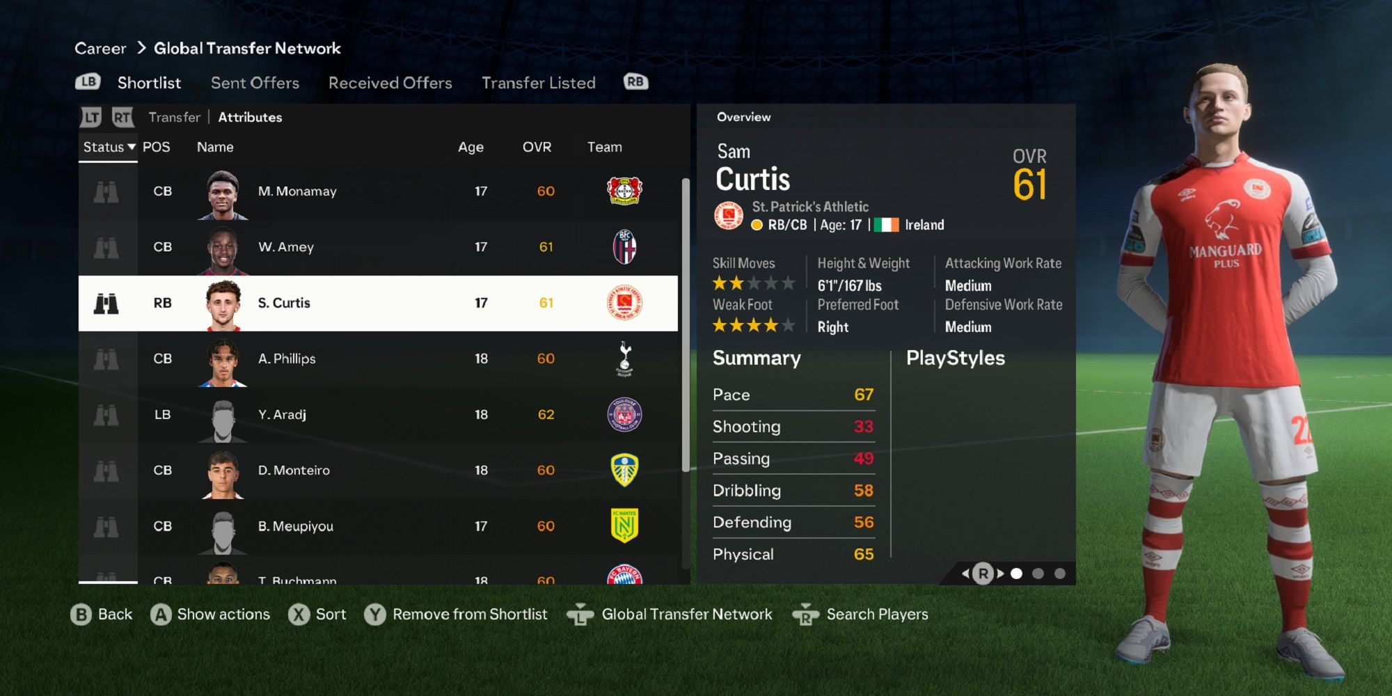 An image of Sam Curtis in EA Sports FC 24