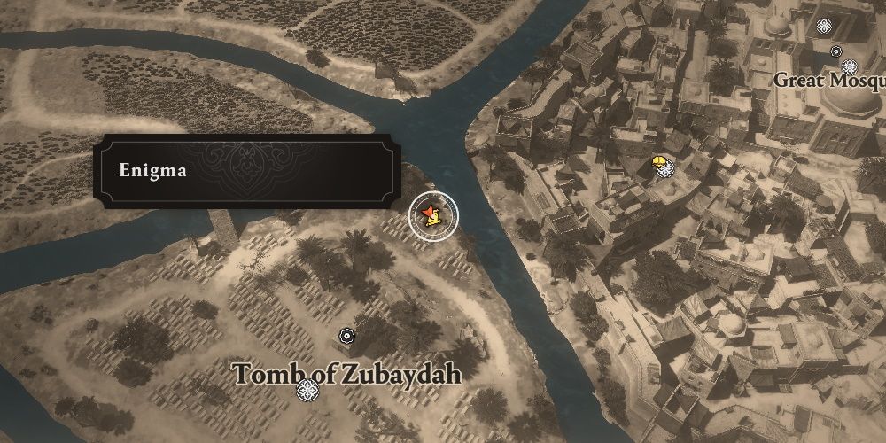 Assassin's Creed Mirage, Enigma in the Wilderness found in the graveyard
