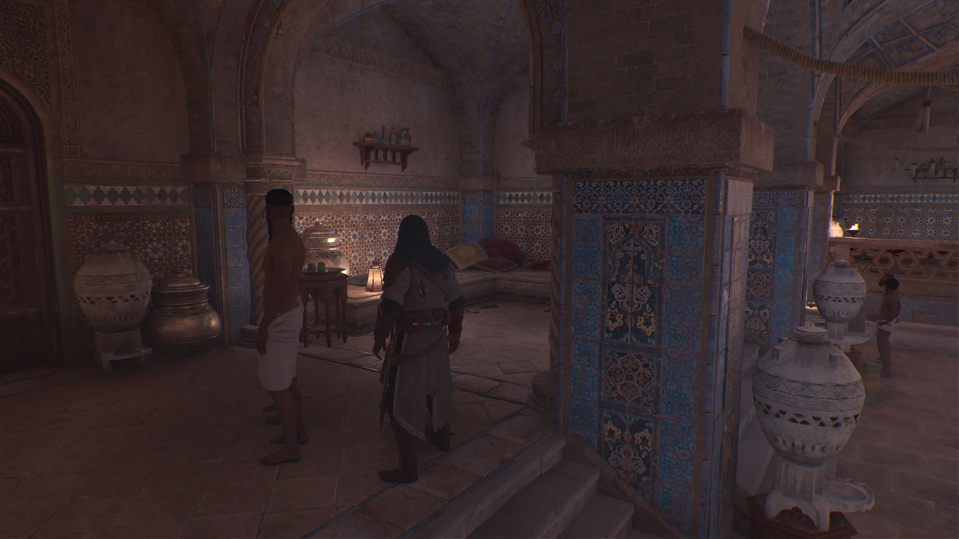 Assassin's Creed Mirage, The Mirror Heist, Inside the bathhouse