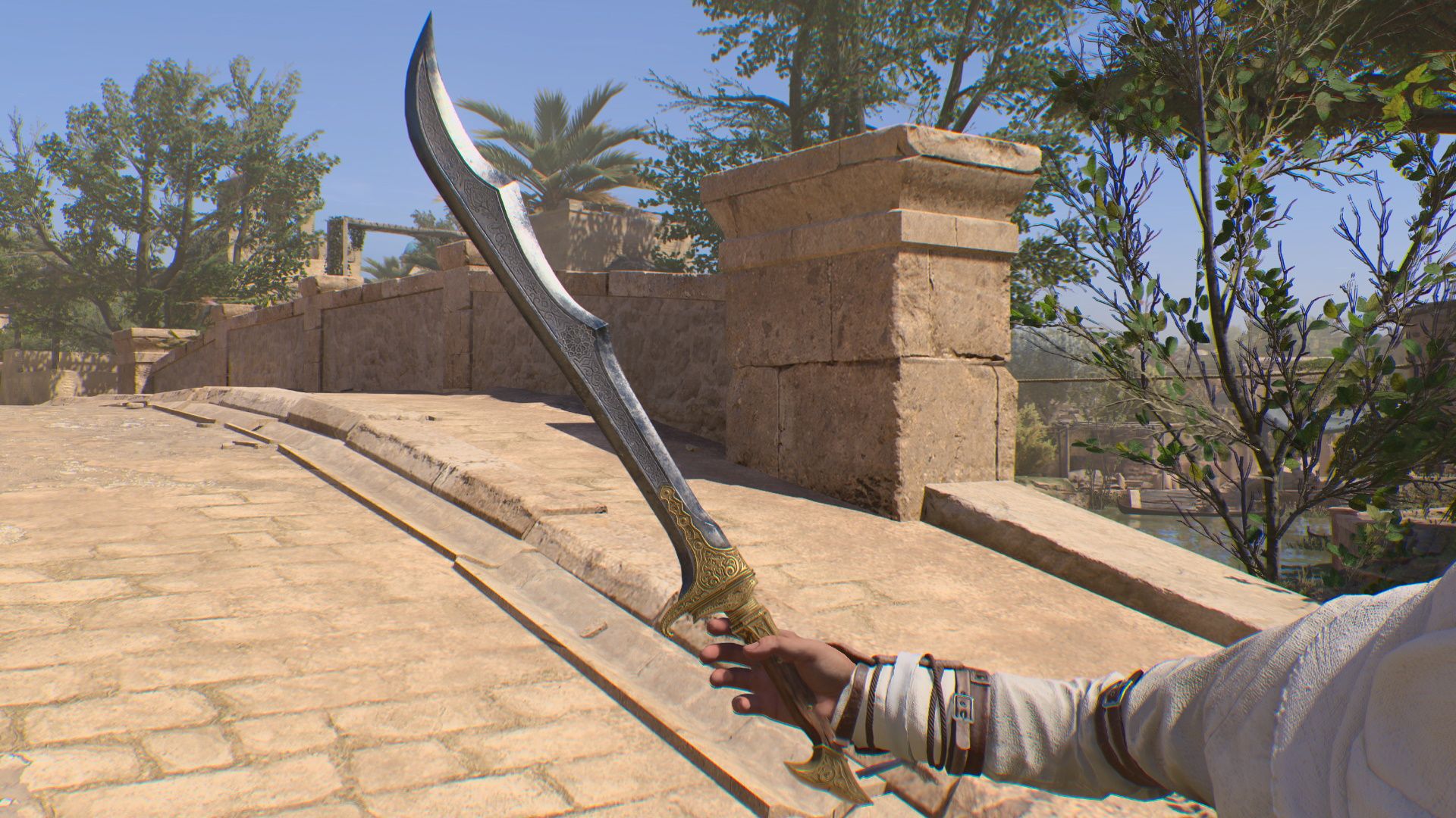 Assassin's Creed Mirage, Up close shot of the initiate of Alamut Sword