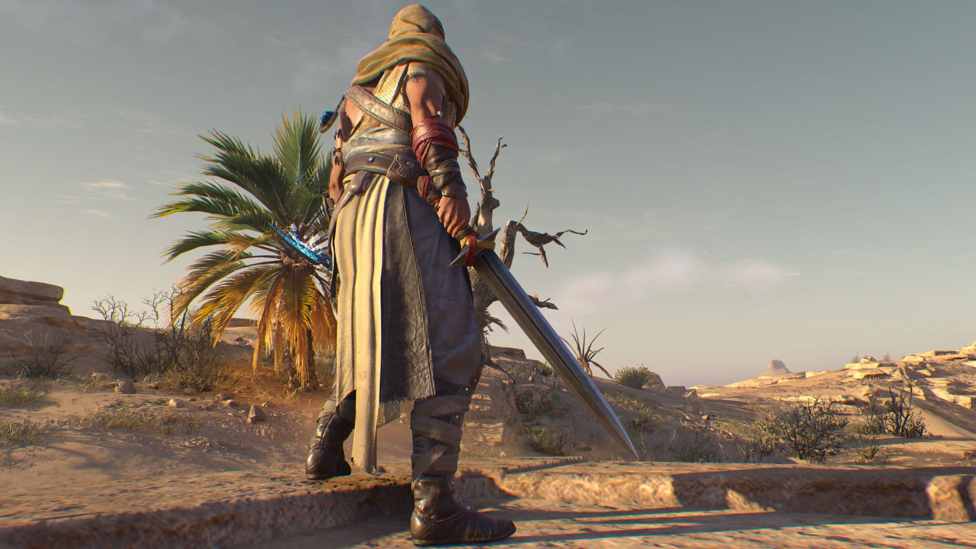 Assassin's Creed Mirage, Zanj Uprising Gear, Dynamic upward angle showing off the Zanj Uprising sword