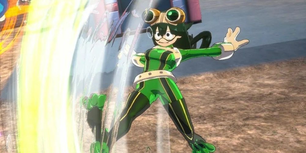 Asui does a flip kick