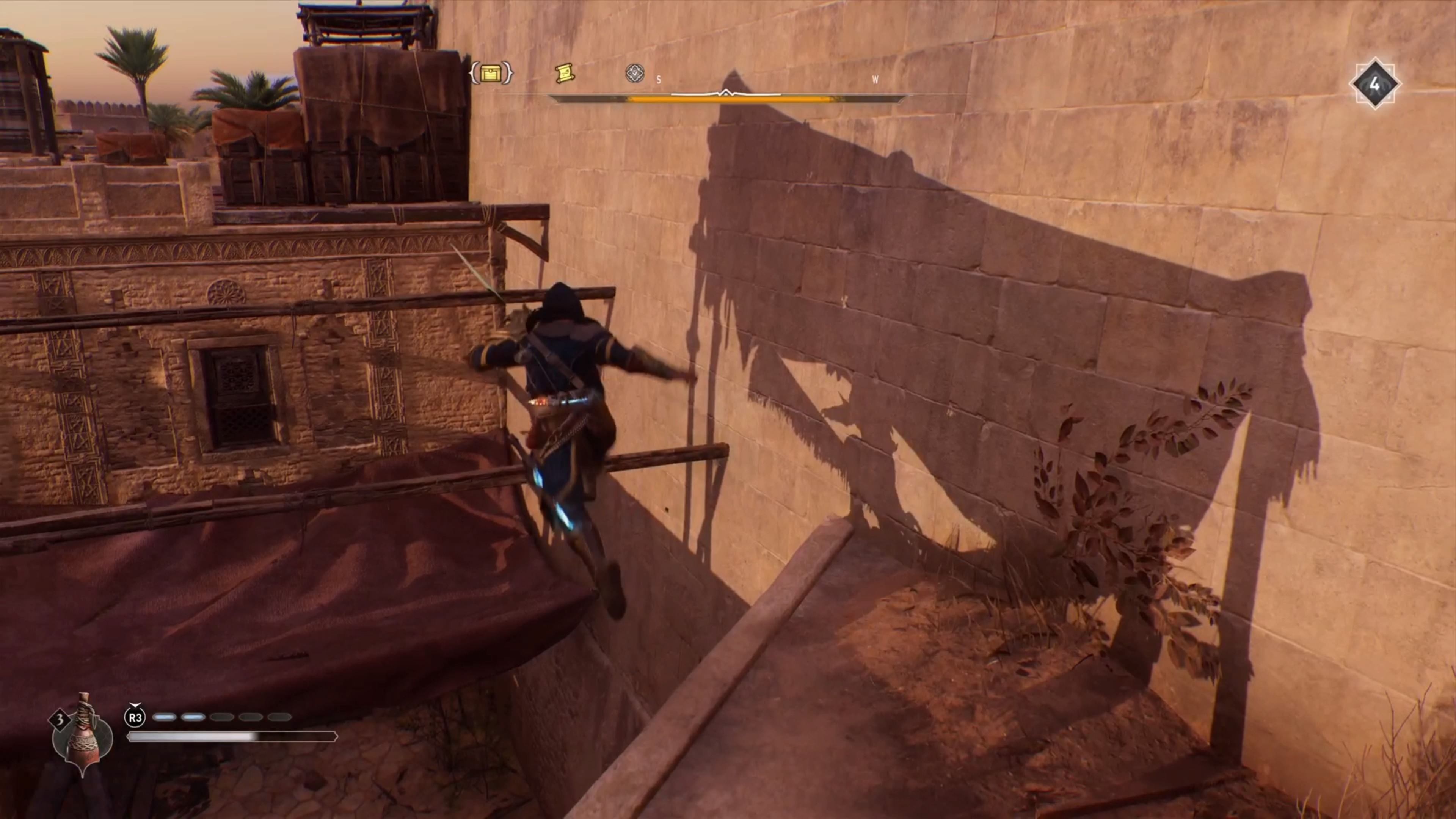 Basim platforming in Assassin's Creed Mirage