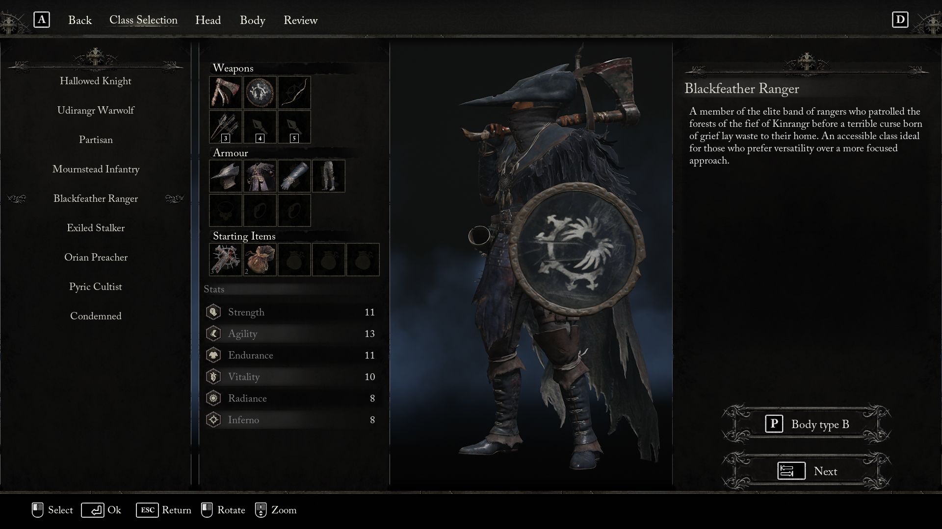 Blackfeather Ranger class overview Lords of the Fallen