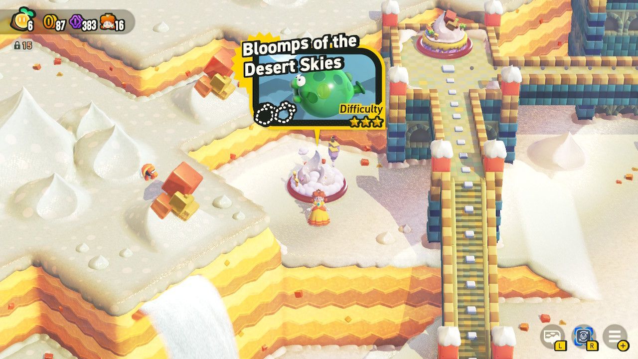 The Bloomps of the Desert Level under the bridge leading up to the castle.