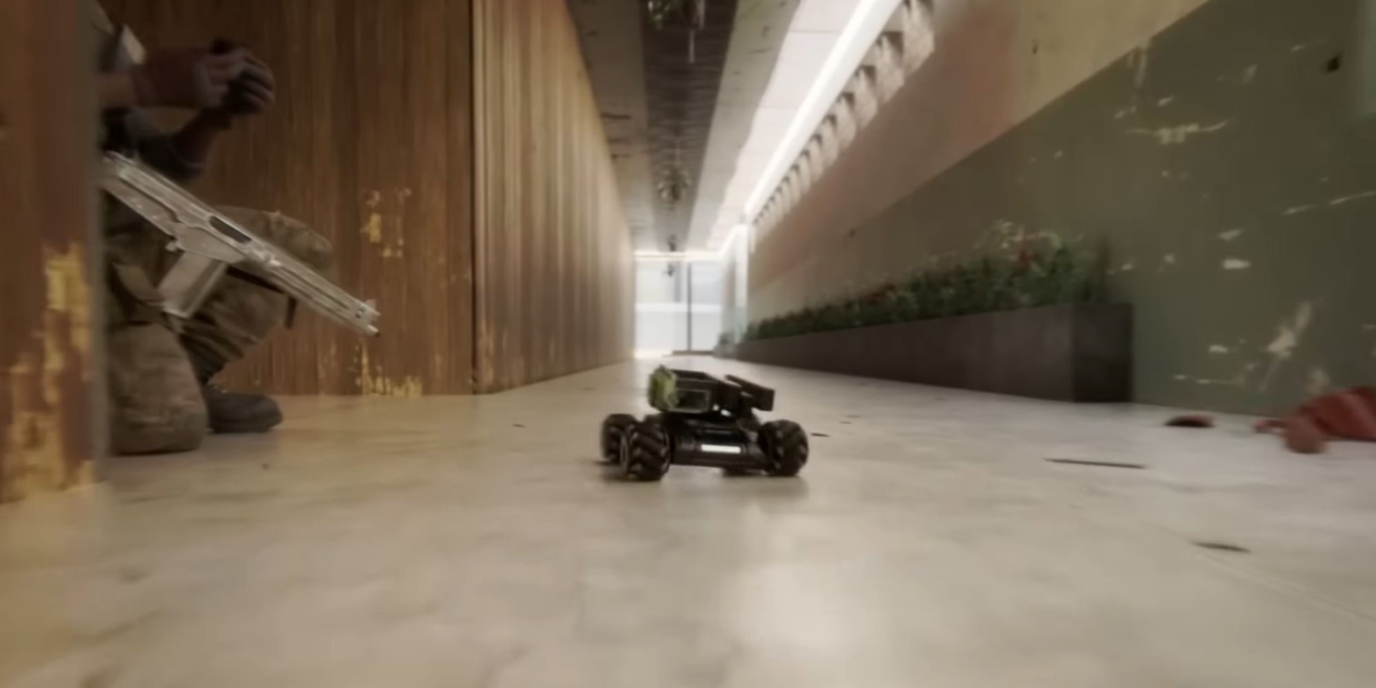 Brava's drone in a hallway in Rainbow Six Siege