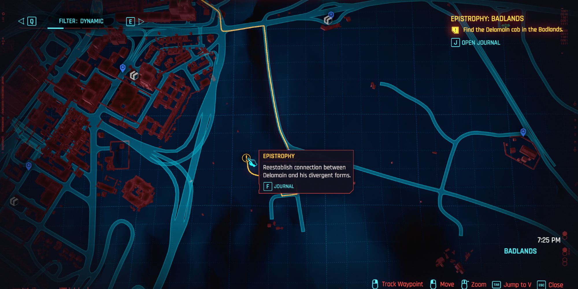 Badlands map in Cyberpunk 2077.