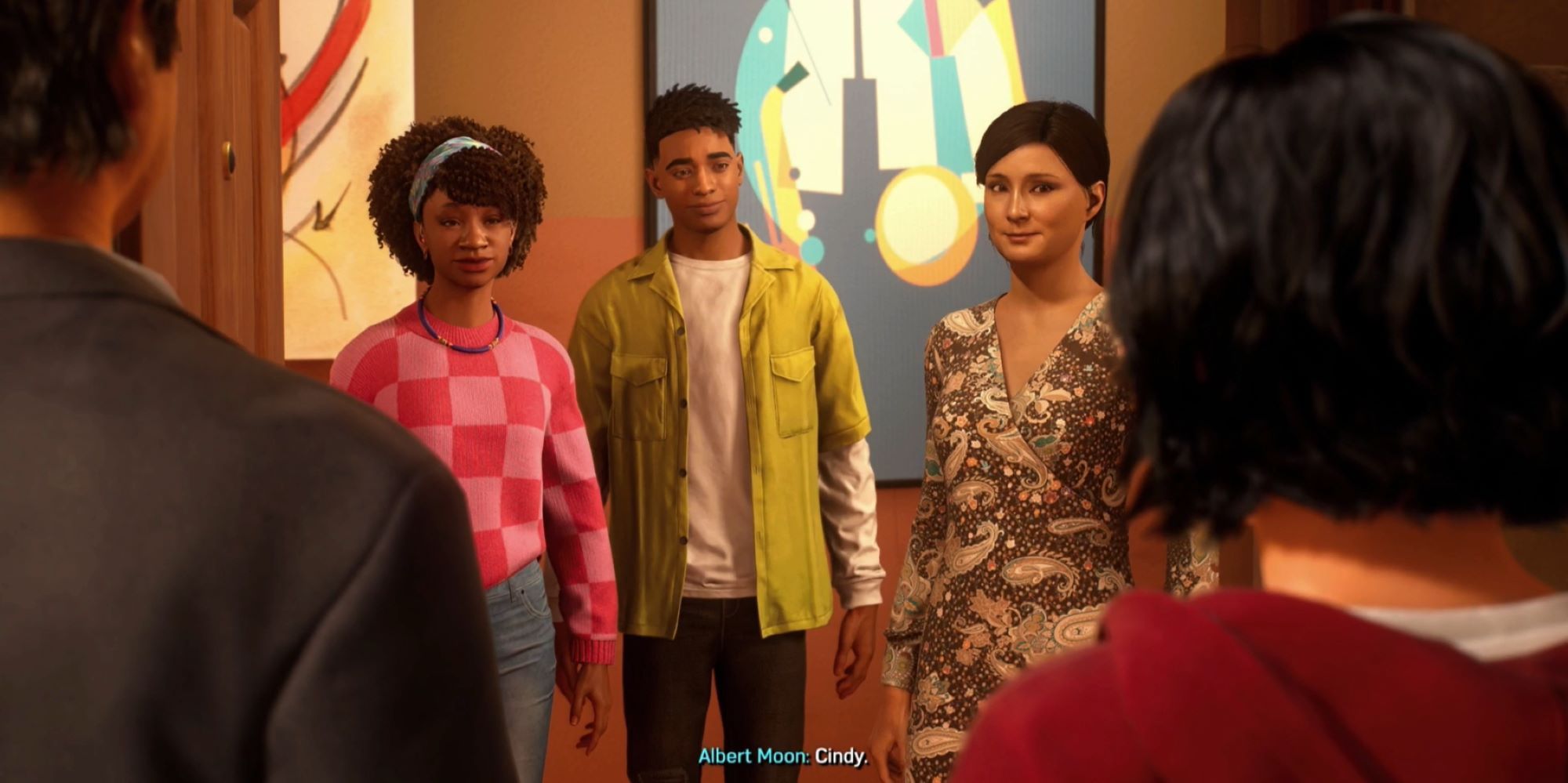 Cindy Moon meeting Hailey, Rio, and Miles in Spider-Man 2 post-credit scene