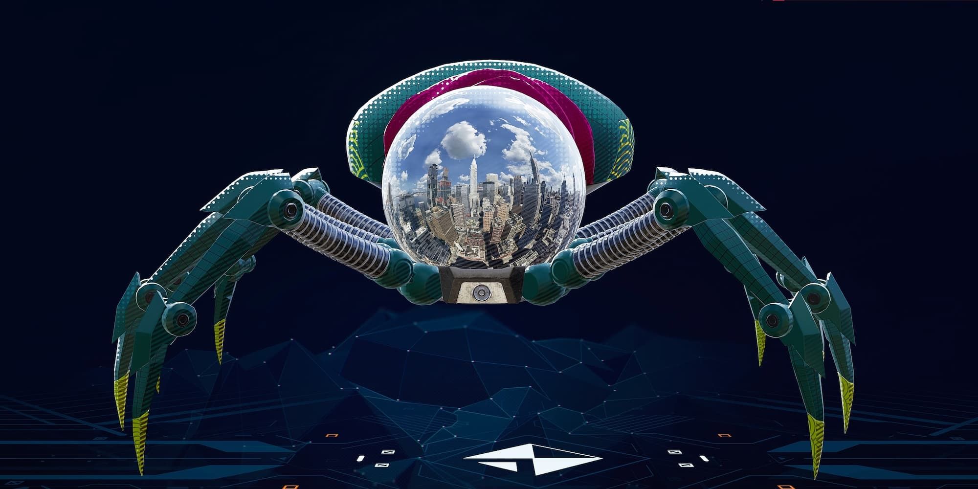 The Classic Mysterio Spider-Bot in Spider-Man 2.