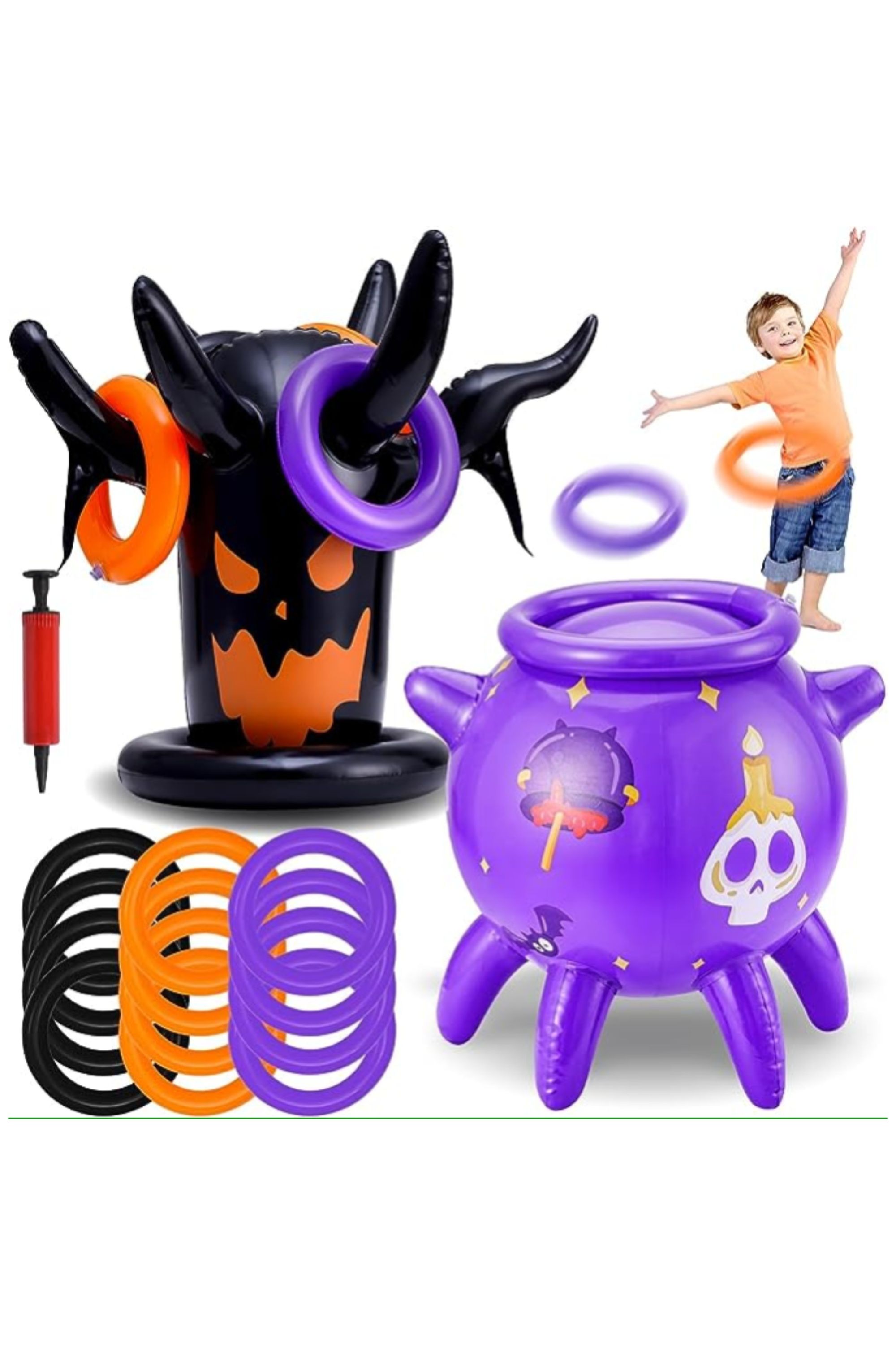 Halloween Inflatable Spooky Tree Ring Toss Game