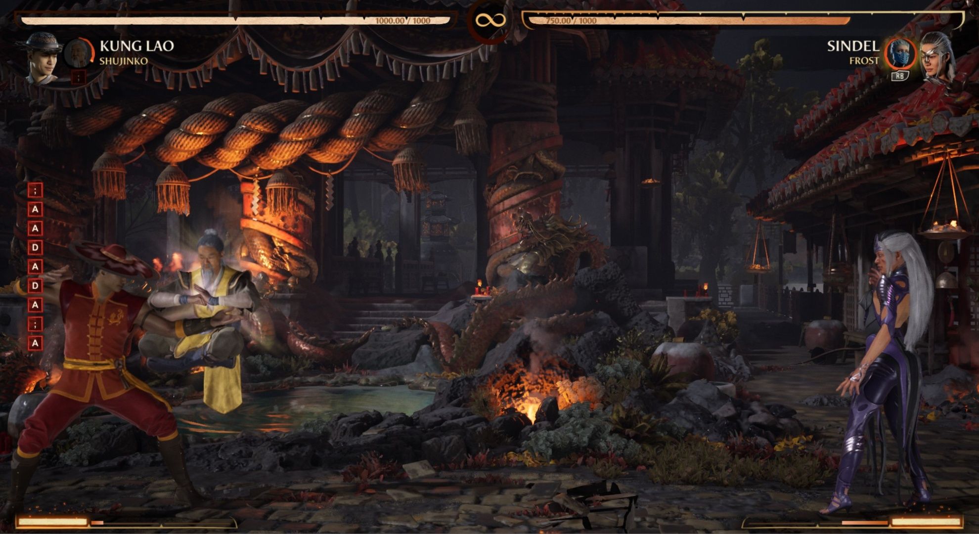 Kung Lao having Shujinko appear to recharge his Kameo meter in Mortal Kombat 1.
