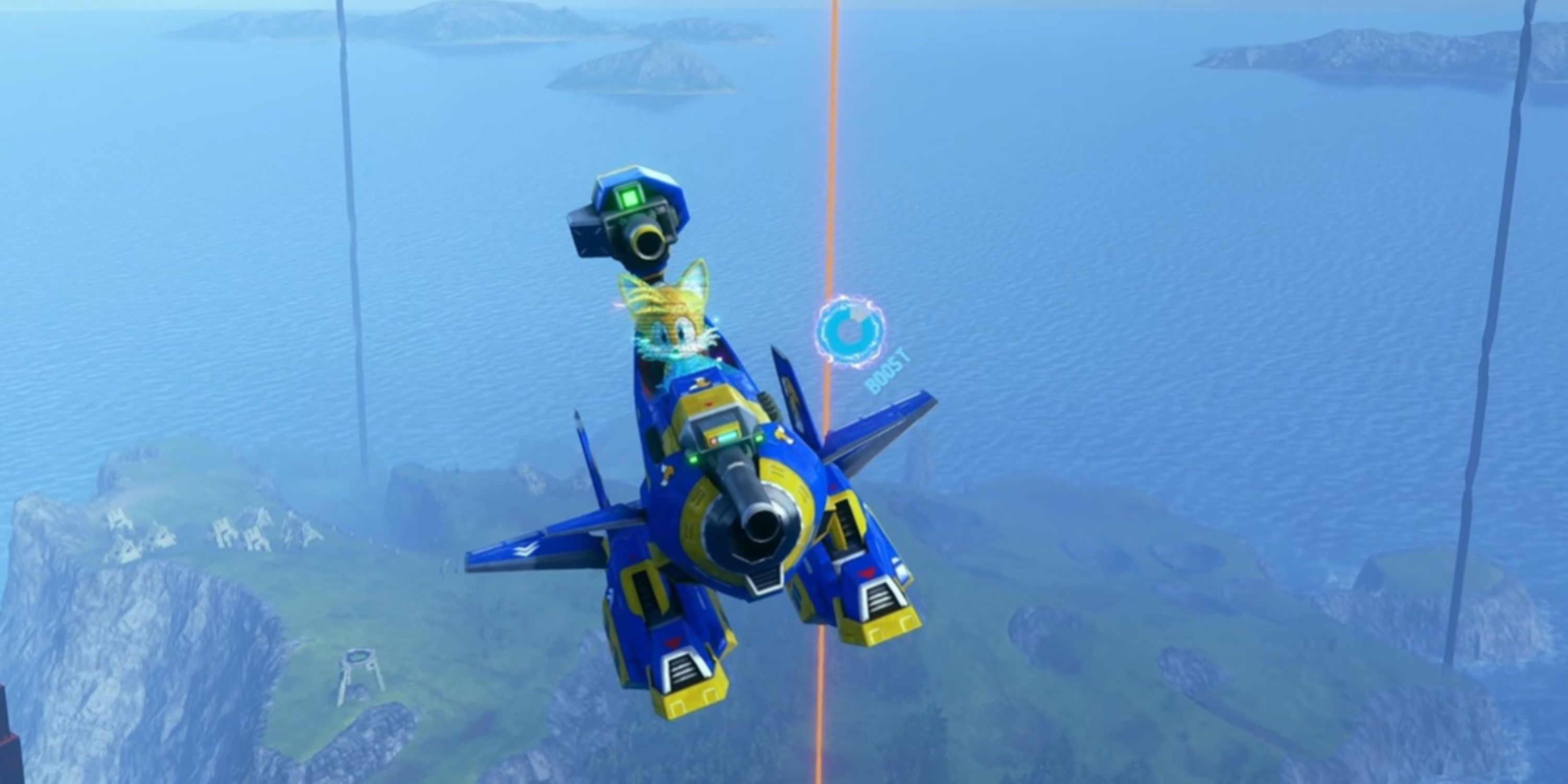 Tails flies the Cyclone in Sonic Frontiers