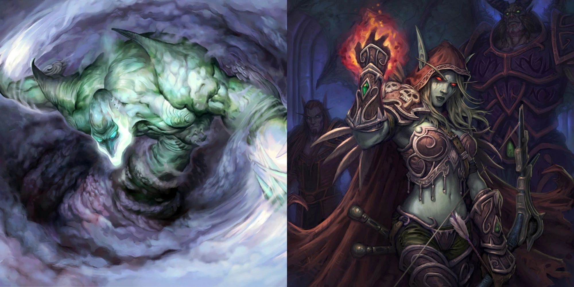 Shade of Naxxramas and Sylvanas Windrunner Hearthstone Full Art