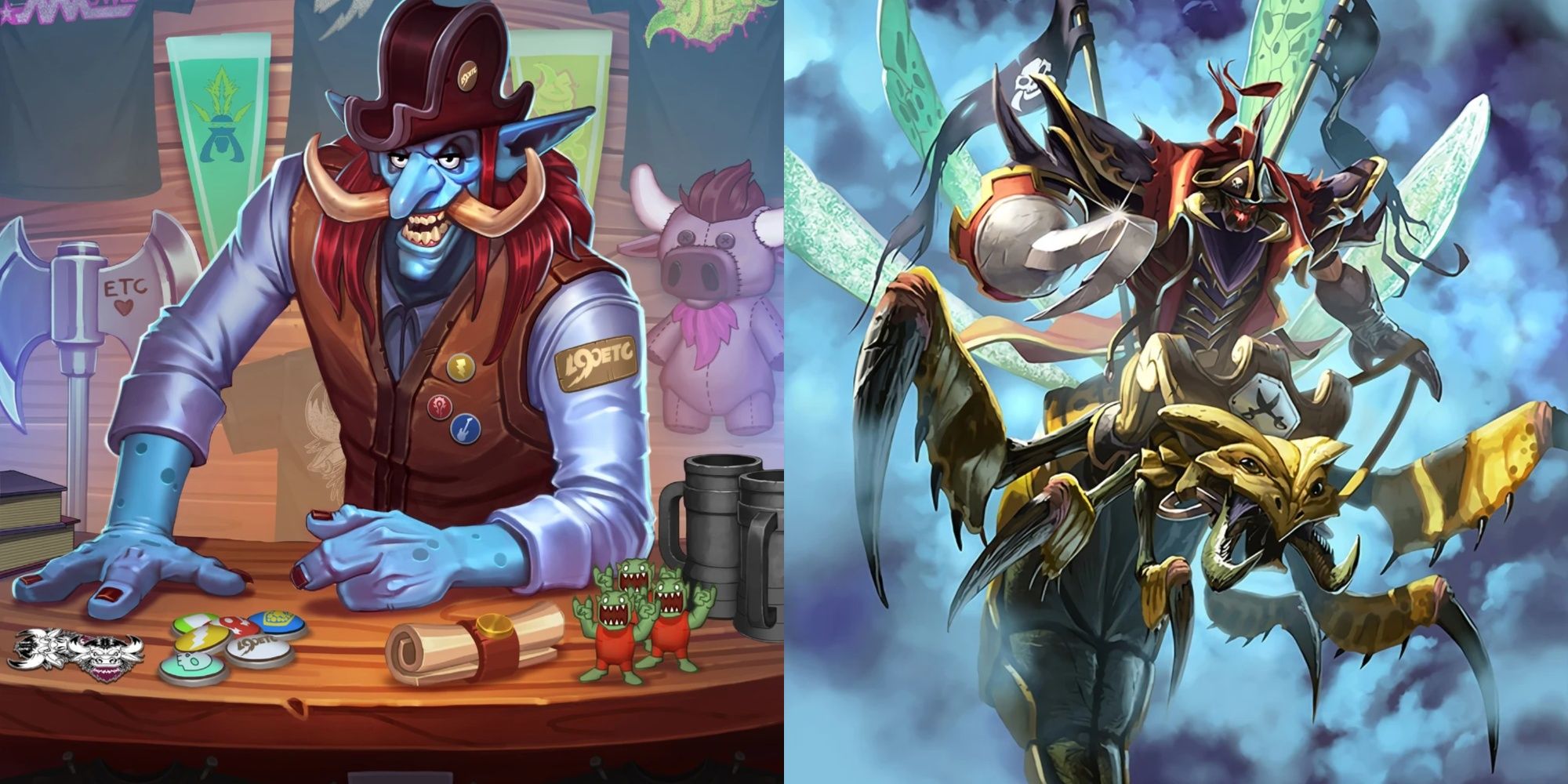 Tony, King of Piracy and N'Zoth's First Mate Hearthstone Full Art