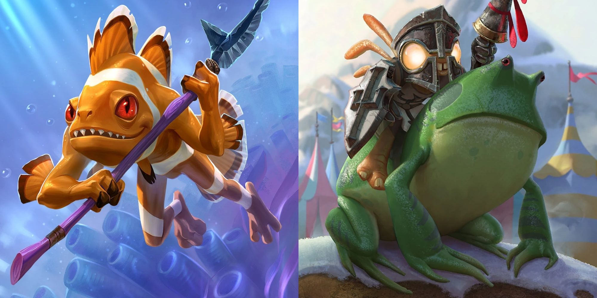 Clownfish and Murloc Knight Hearthstone Full Art