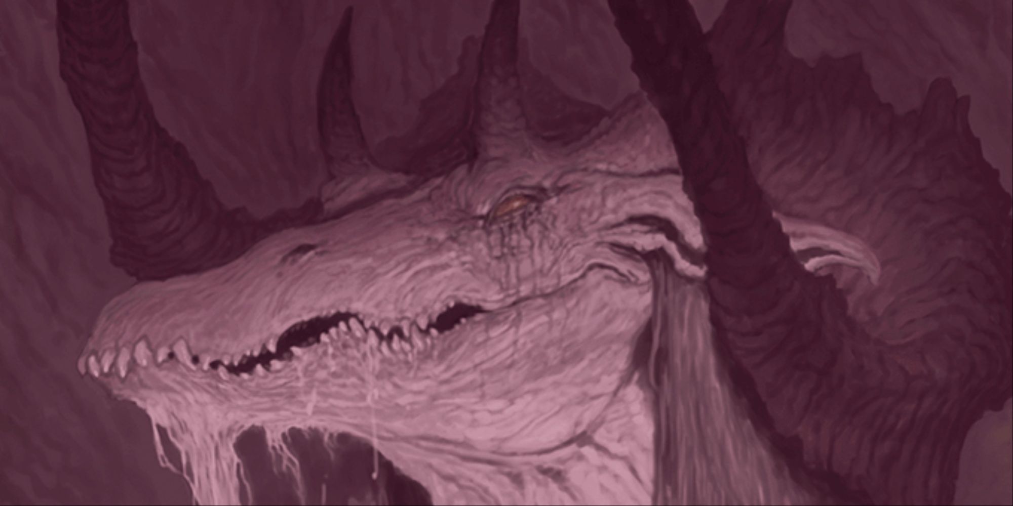 A thin, leering demon with curling horns.