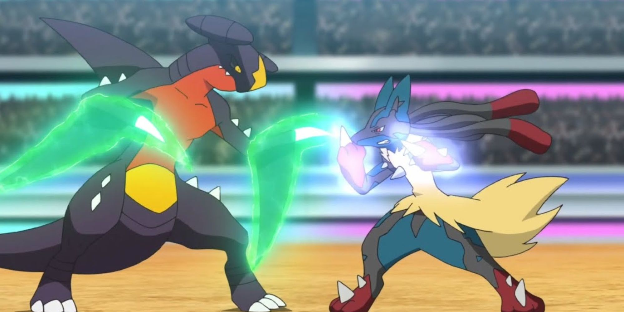 Mega Lucario Boxing With Garchomp