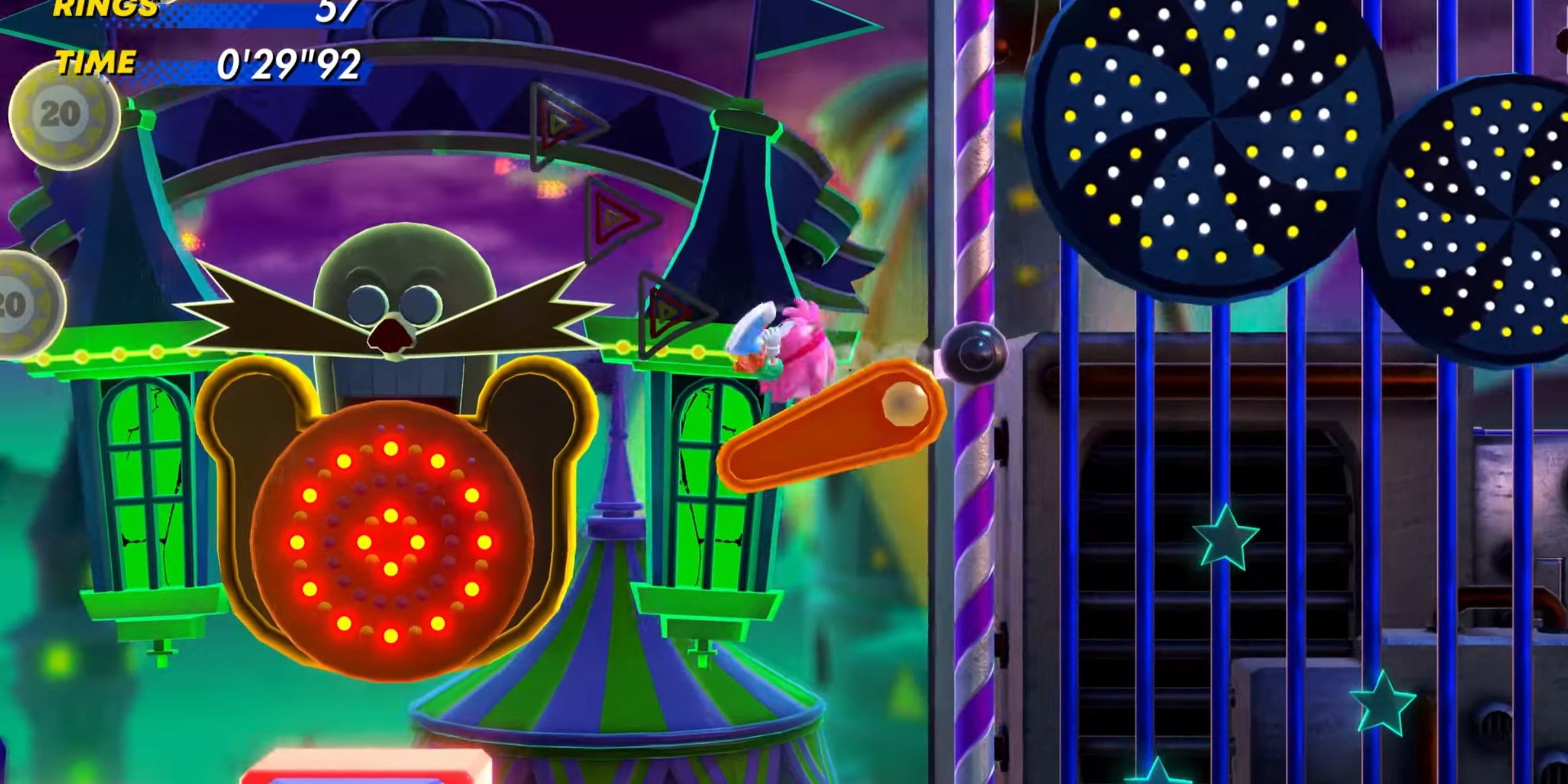Amy navigating Pinball Carnival Zone