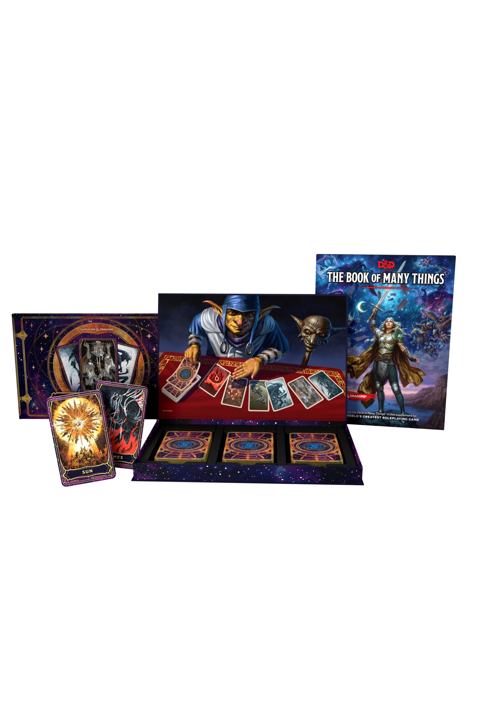 An image of the Deck of Many things and the Book of Many Things